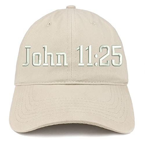 Trendy Apparel Shop John 11:25 Low Profile Soft Cotton Baseball Cap
