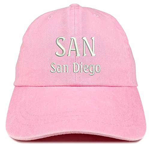 Trendy Apparel Shop SAN San Diego Embroidered Pigment Dyed Washed Baseball Cap