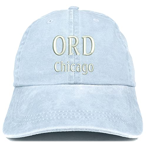 Trendy Apparel Shop ORD Chicago Embroidered Pigment Dyed Washed Baseball Cap