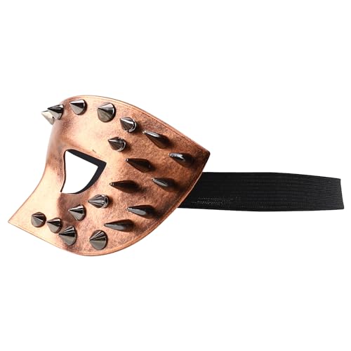 Trendy Apparel Shop Steampunk Spike Metallic Masquerade Mask Costume Accessory