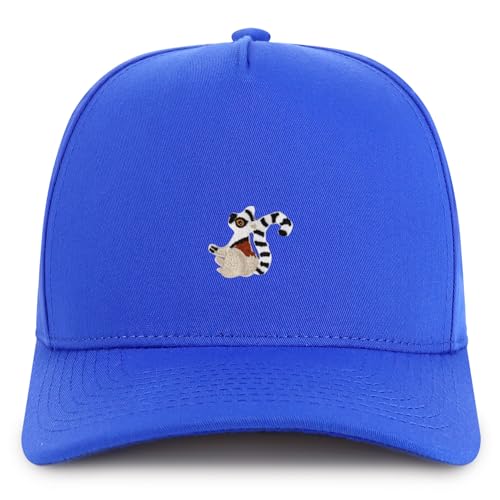 Trendy Apparel Shop Lemur Patch Cotton 5 Panel Structured Snapback Cap