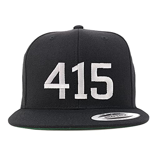 Trendy Apparel Shop 414 San Francisco CA Old English Embroidered Flatbill Snapback