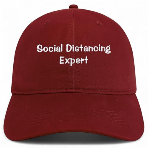 Trendy Apparel Shop Social Distancing Expert Embroidered Cotton Unstructured Low Profile Dad Hat