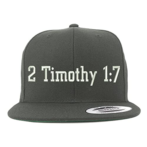 Trendy Apparel Shop 2 Timothy 1: 7 Embroidered Flatbill Snapback