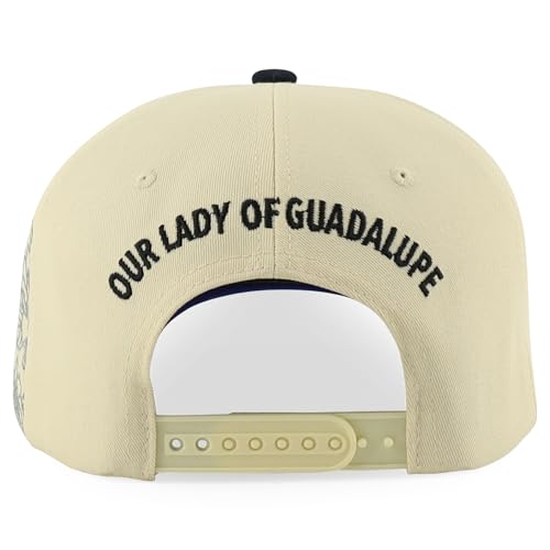 Trendy Apparel Shop Mexico Guadalupe Embroidered Flat Bill Snapback Cap