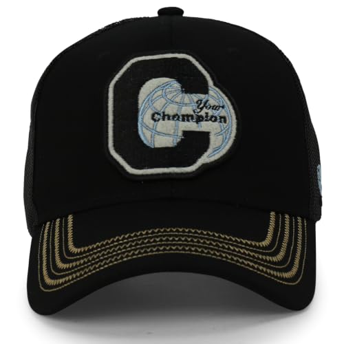 Trendy Apparel Shop Champion Embroidered Snapback Trucker Cap