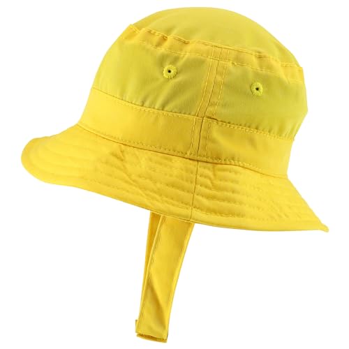 Trendy Apparel Shop Rainbow Embroidered Patch Infant Lightweight Bucket Hat with Chin Strap