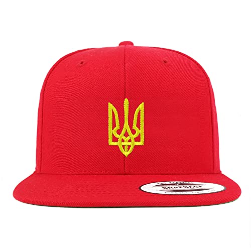 Trendy Apparel Shop Ukrainian National Symbol Embroidered Flatbill Snapback Cap