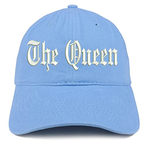 Trendy Apparel Shop The Queen Old English Low Profile Soft Cotton Baseball Cap