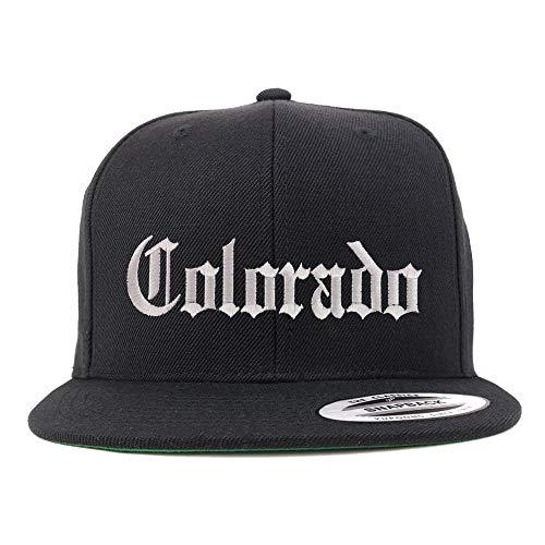 Trendy Apparel Shop Colorado State Old English Embroidered Flatbill Snapback