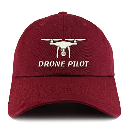 Trendy Apparel Shop Drone Pilot Embroidered Low Profile Soft Cotton Dad Hat Cap