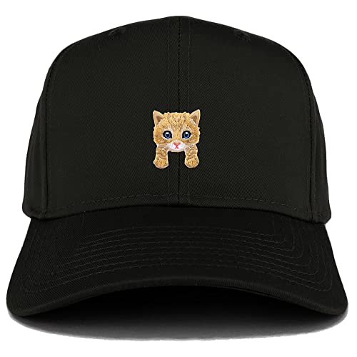 Trendy Apparel Shop Yellow Norwegian Forest Cat Kitten Patch Structured Baseball Cap
