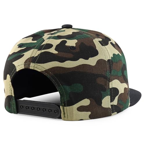 Trendy Apparel Shop 6 Panel Structured Mexico Eagle Flat Bill Snapback Baseball Cap