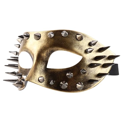 Trendy Apparel Shop Steampunk Spike Metallic Masquerade Mask Costume Accessory