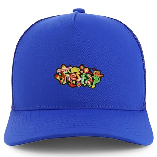 Trendy Apparel Shop Mexican Fiesta Party Embroidered Patch Trucker Cap
