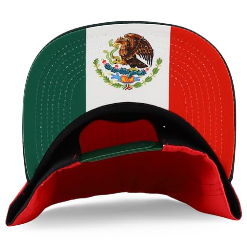 Trendy Apparel Shop Mexico Guadalupe Embroidered Flat Bill Snapback Cap
