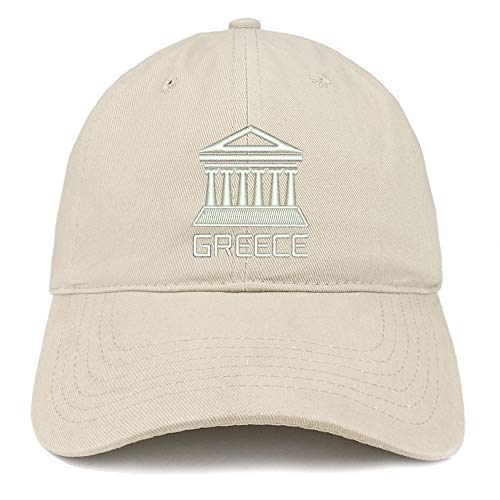 Trendy Apparel Shop Greece Embroidered Soft Crown 100% Brushed Cotton Cap
