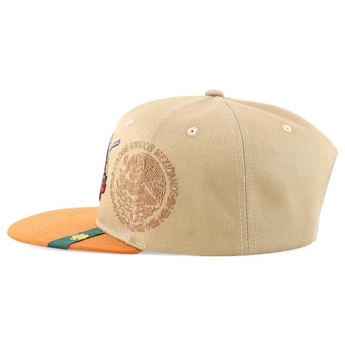 Trendy Apparel Shop Mexico Eagle Embroidered Flatbill Snapback Cap