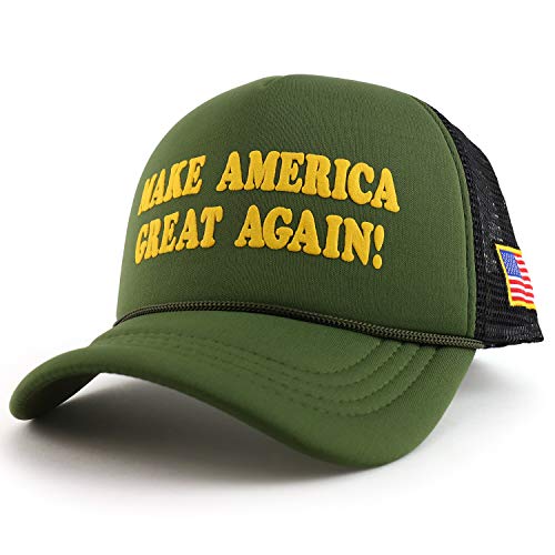 Trendy Apparel Shop Keep America Great Again Foam Printed Sponge Trucker Cap