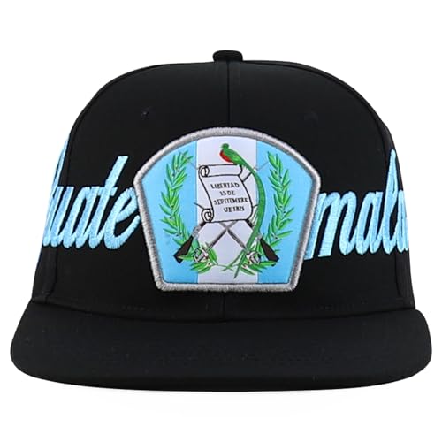 Trendy Apparel Shop Central America States Embroidered Mesh Back Flat Bill Cap