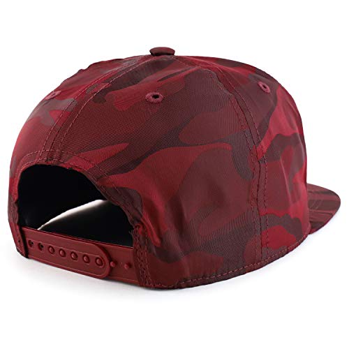 Trendy Apparel Shop Cracked Skull Embroidered Satin Flatbill Baseball Cap