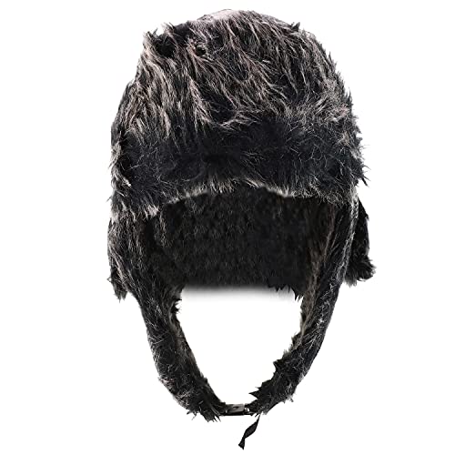 Trendy Apparel Shop Faux Fur Check Plaid Earflap Winter Trooper Hat