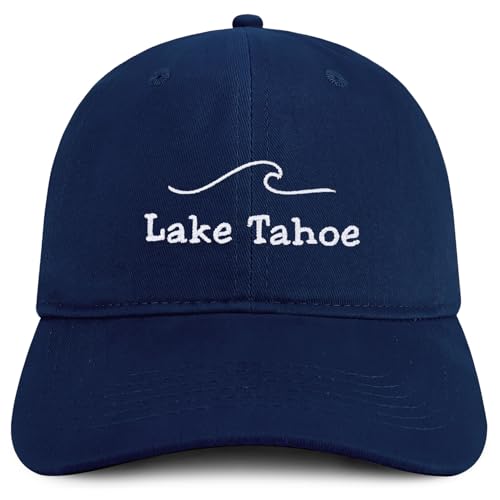 Trendy Apparel Shop Lake Tahoe Embroidered Cotton Unstructured Low Profile Dad Hat