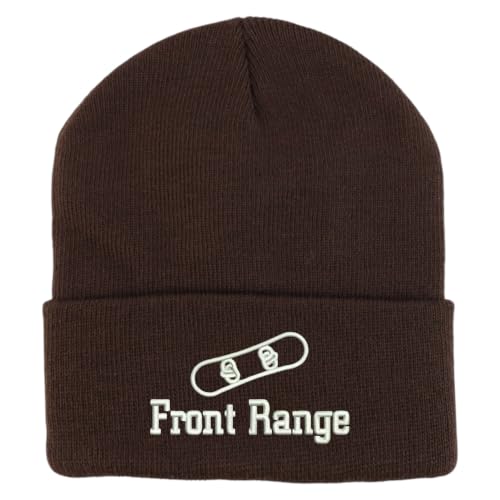 Trendy Apparel Shop Front Range Snowboard Logo Embroidered Long Cuff Beanie