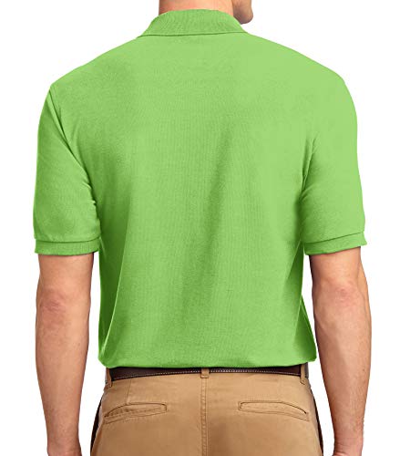 Trendy Apparel Shop Silky Classic Comfortable Fit Wrinkle Resistant Polyester Blend Men's Polo Big and Tall Shirt