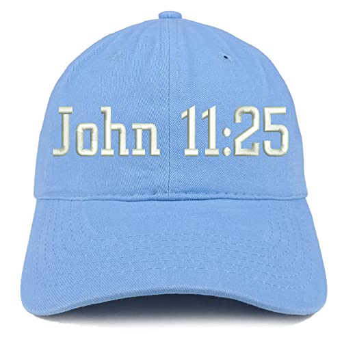 Trendy Apparel Shop John 11:25 Low Profile Soft Cotton Baseball Cap