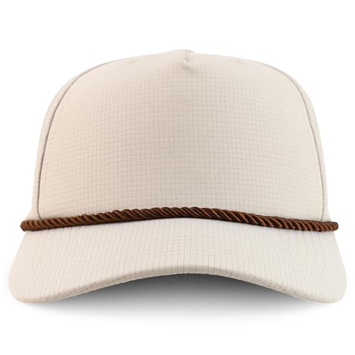 Trendy Apparel Shop Oversize XXL 5 Panel Ripstop Snapback Cap with Contrasting Rope