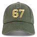 Trendy Apparel Shop Number 67 Gold Thread Embroidered Pigment Dyed Cotton Baseball Cap