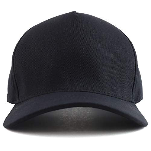 Trendy Apparel Shop Oversized Big 5 Panel Cotton Structured Baseball Cap