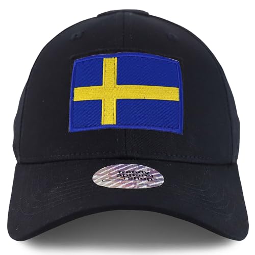 Trendy Apparel Shop Sweden Flag Hook and Loop Patch Tactical Baseball Cap