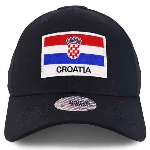 Trendy Apparel Shop Croatia Flag Hook and Loop Patch Tactical Baseball Cap