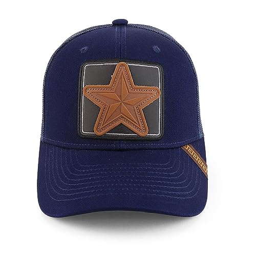 Trendy Apparel Shop Texas Star Square Patch Structured Mesh Snapback Baseball Cap