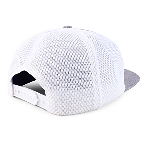 Trendy Apparel Shop XXL Oversize Air Mesh Back Flatbill Baseball Cap