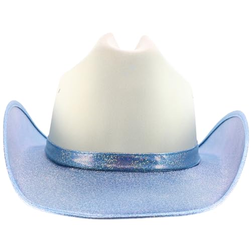 Trendy Apparel Shop Metalic Glitter Space Cowboy Cowgirl Hat
