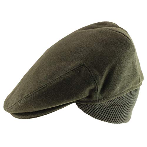 Trendy Apparel Shop Men's Wool Blend Elastic Ribbed Ear Flap Ivy Cap