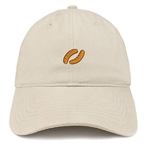 Trendy Apparel Shop Hot Dog Embroidered Soft Crown 100% Brushed Cotton Cap