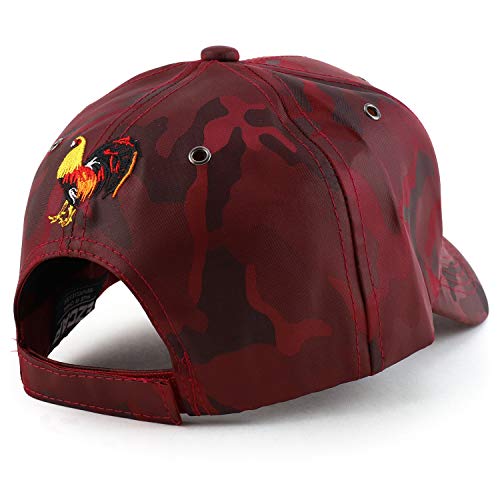 Trendy Apparel Shop Cock Fight Chicken Nyon Camo Baseball Cap