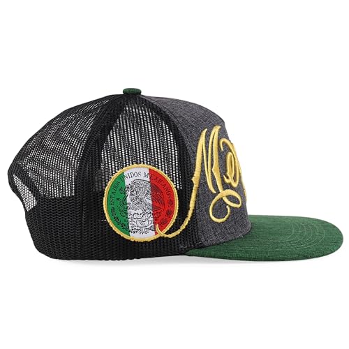 Trendy Apparel Shop Mexico Eagle Embroidered Flatbill Snapback Cap