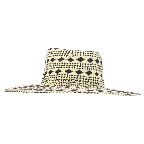 Trendy Apparel Shop Tribal Pattern Wide Brim Paper Gambler Hat