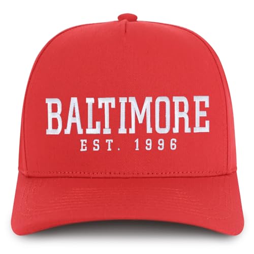 Trendy Apparel Shop Baltimore Est.1996 Embroidered 5 Panel Structured Baseball Cap