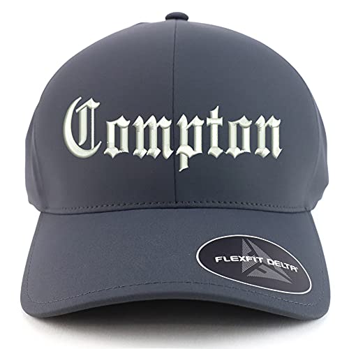Trendy Apparel Shop Oversized XXL Compton City Old English Embroiderd Athletic Fitted Baseball Cap