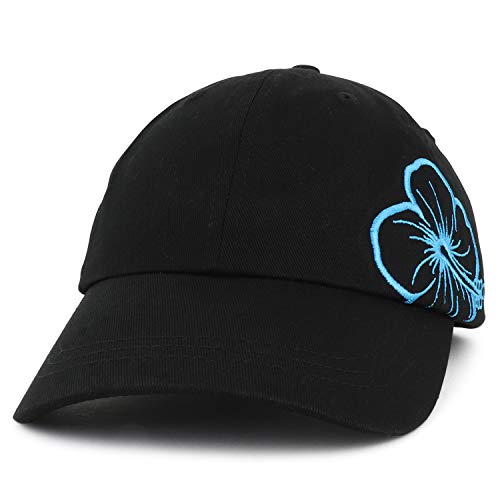 Trendy Apparel Shop Tropical Hibiscus Flower Embroidered Unstructured Cap