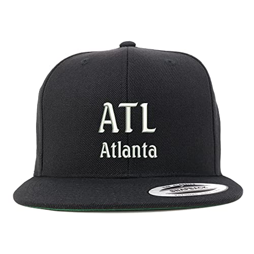 Trendy Apparel Shop ATL Atlanta Embroidered Flatbill Snapback
