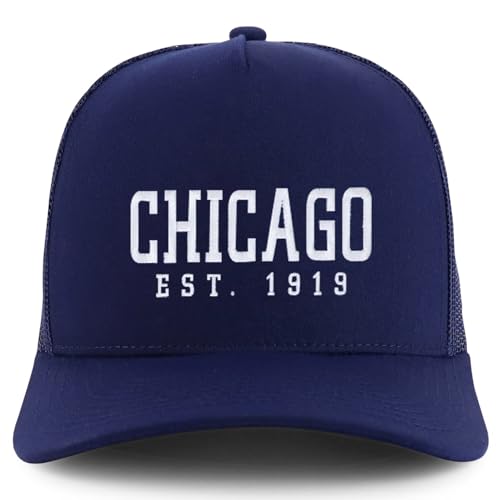Trendy Apparel Shop Chicago Est.1919 Embroidered 5 Panel Snapback Trucker Cap