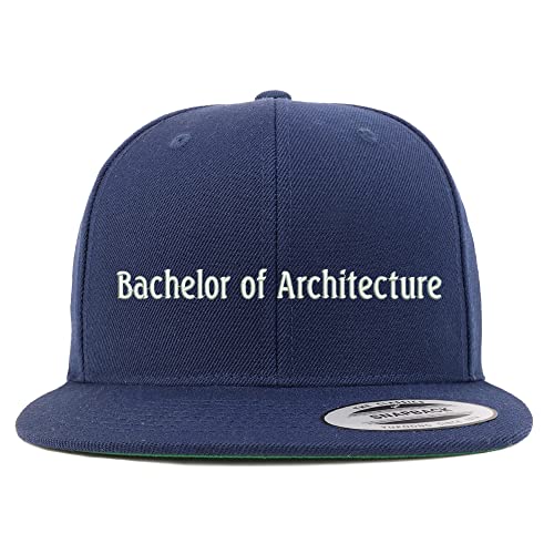 Trendy Apparel Shop Bachelors of Architecture Embroidered Flatbill Snapback