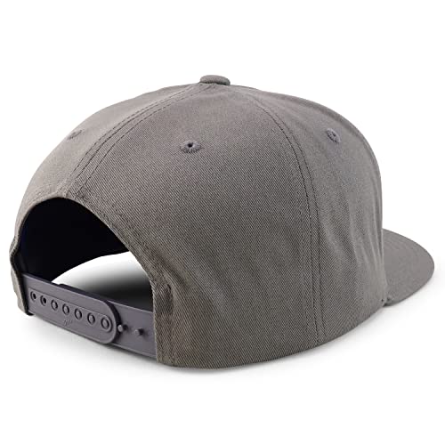 Trendy Apparel Shop Flexfit Brand 5 Panel Structured Blank Flatbill Snapback Cap